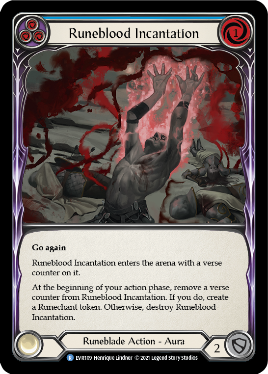 Runeblood Incantation (Blue) [EVR109] (Everfest)  1st Edition Normal