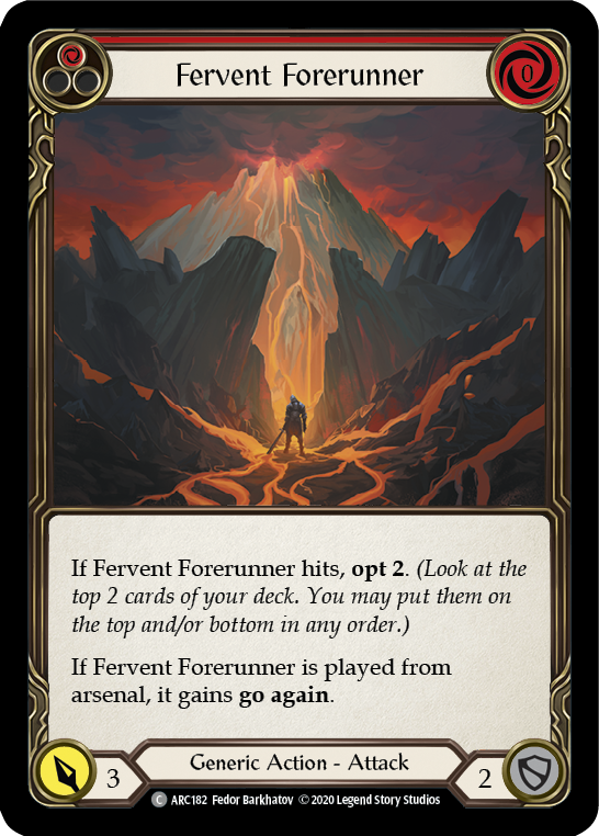 Fervent Forerunner (Red) [U-ARC182] (Arcane Rising Unlimited)  Unlimited Rainbow Foil