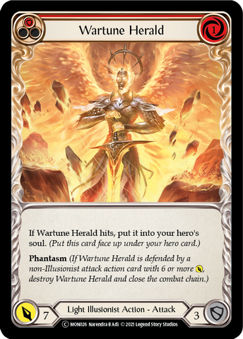 Wartune Herald (Red) [U-MON026-RF] (Monarch Unlimited)  Unlimited Rainbow Foil