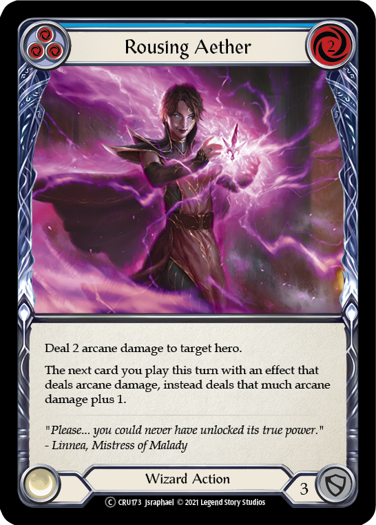 Rousing Aether (Blue) [U-CRU173] (Crucible of War Unlimited)  Unlimited Rainbow Foil